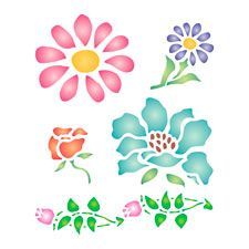 Descargar plantillas para pintar paredes  Stencil rosa, Patrones de  estarcido, Estarcidos de flores