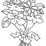 dibujo de ramo de flores para colorear