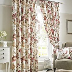 Juego de cortinas modernas con estampado floral