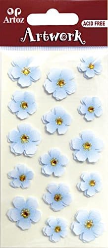 Pegatinas flores azules