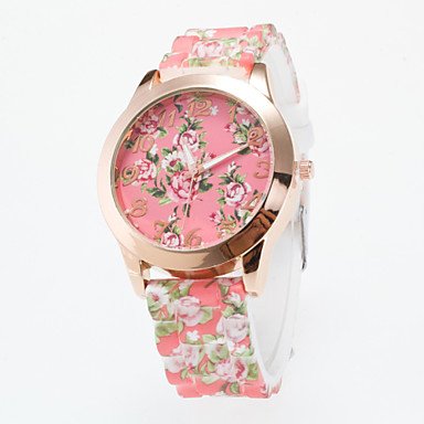 Reloj hermoso de flores rosas