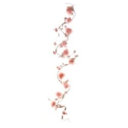 Sass & Belle Guirnalda de flores rosas con alambre, 180 cm 
