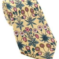 Corbata Soprano amarilla con flores